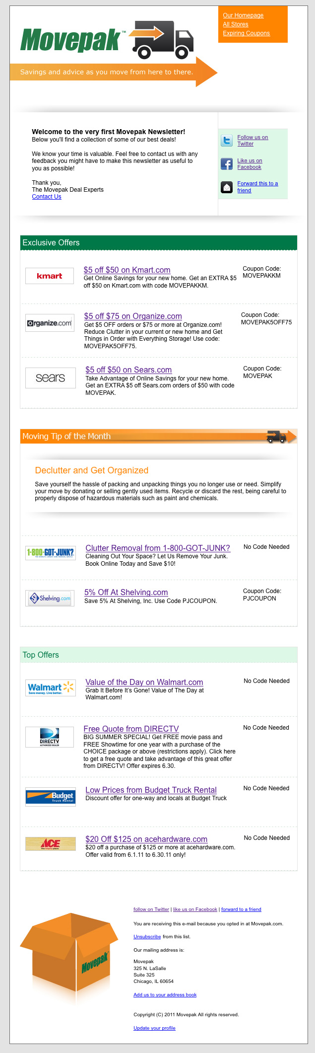 Image of an example newsletter